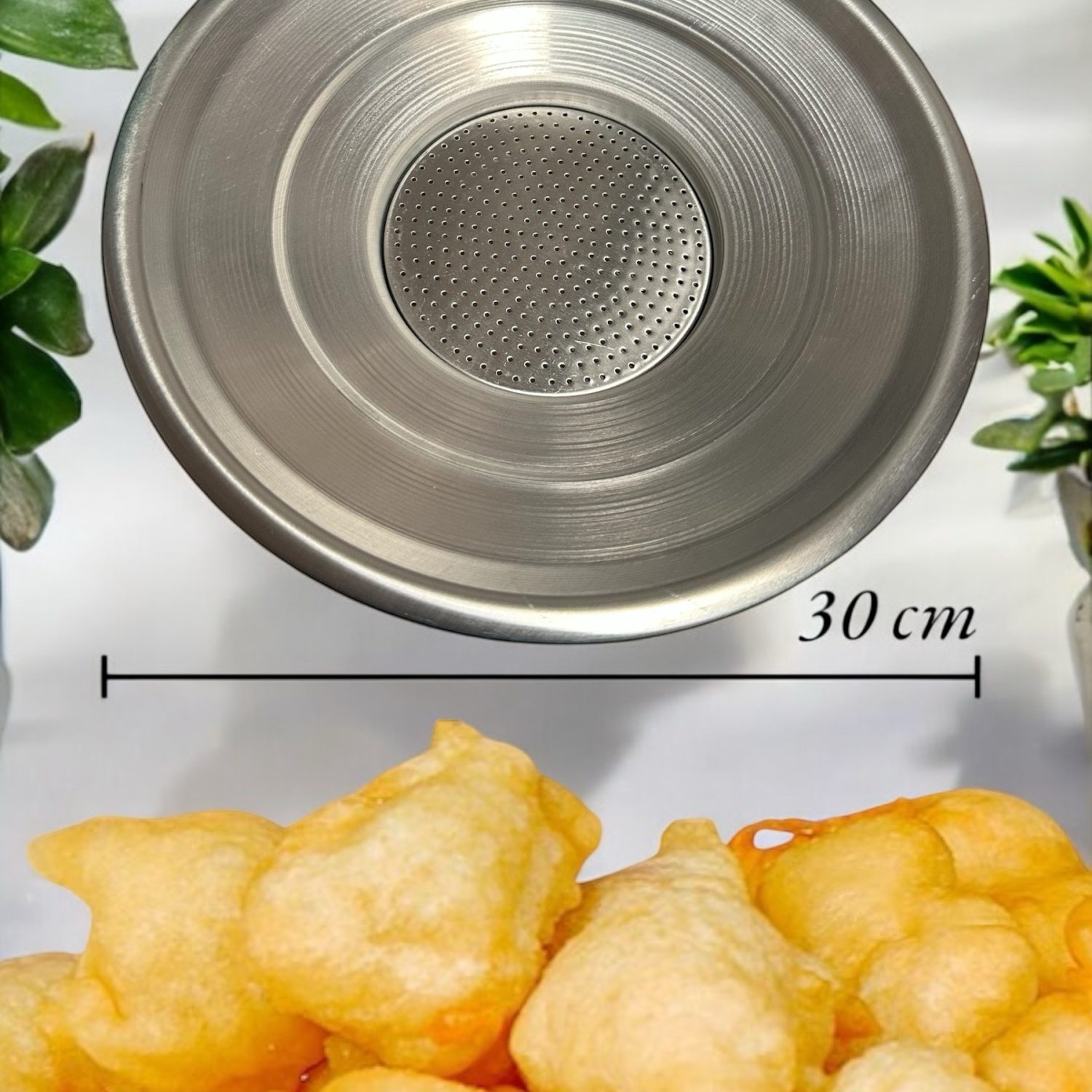 Colafritto in alluminio , Colino frittura diametro 30 cm